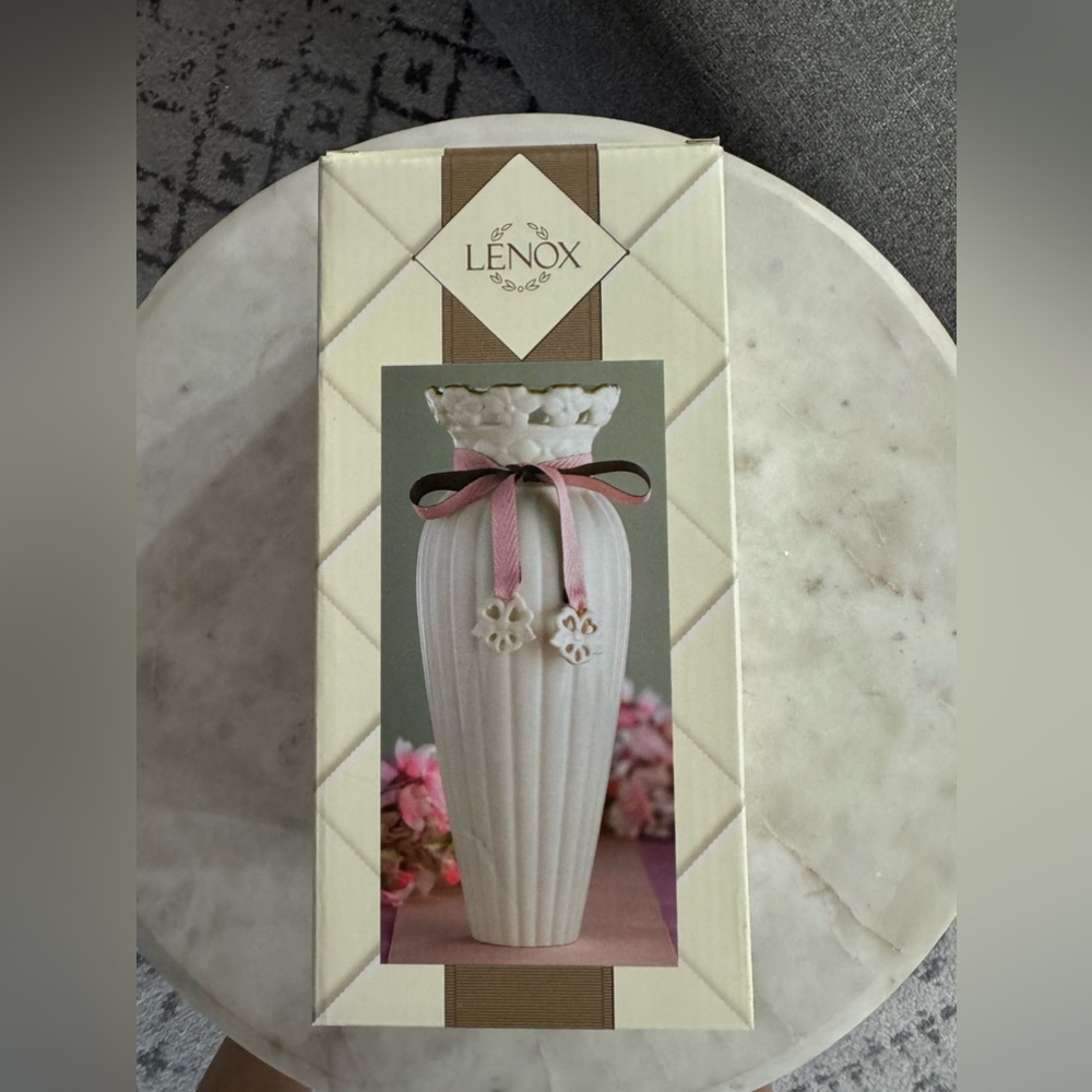 Lenox ivory porcelain vase.